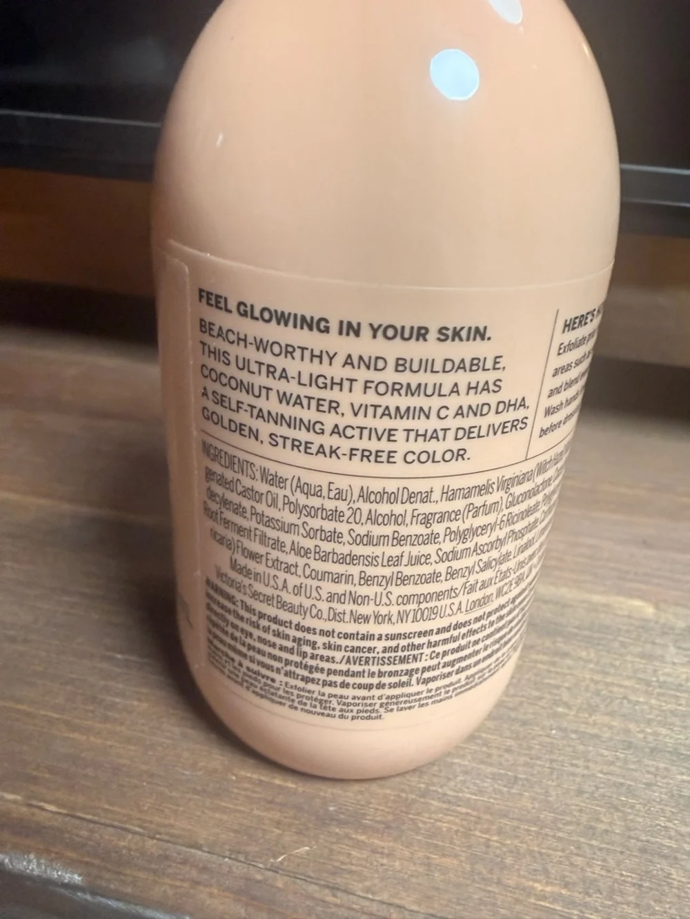 PINK Coco Pineapple Vitamin C Self-Tanning Water —Brand new in box!
